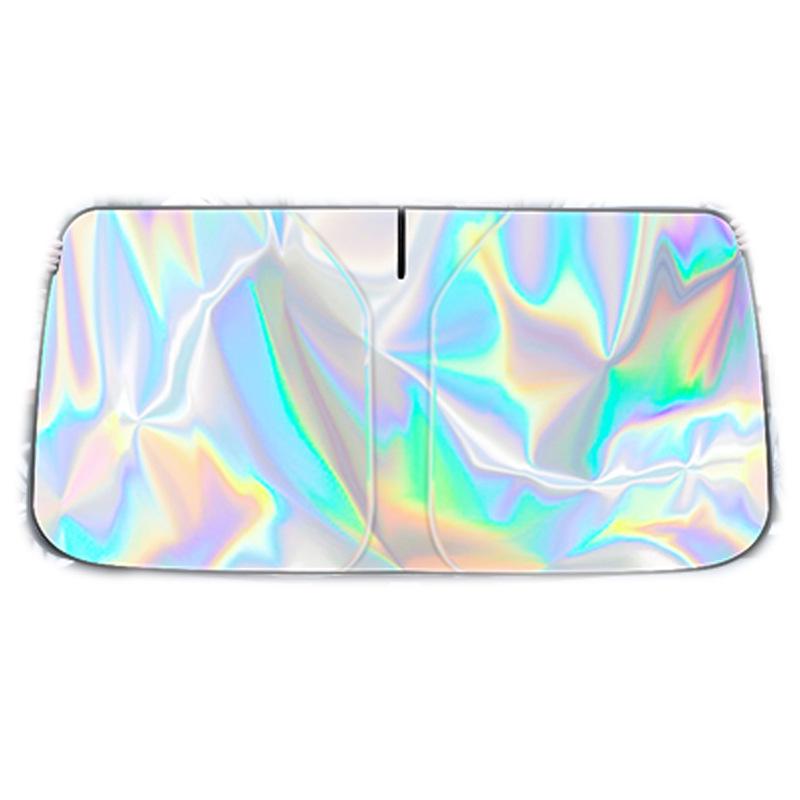 Foldable Car Sunshade: Heat Insulation Sunblock Curtain for Windshield and Windows.
