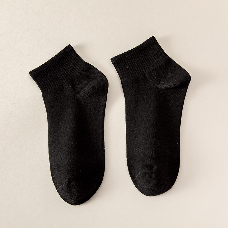 Women's Summer Thin Cotton Ankle Socks - Antibacterial, Odor-Resistant, Breathable, Sweat-Absorbing in Solid White
