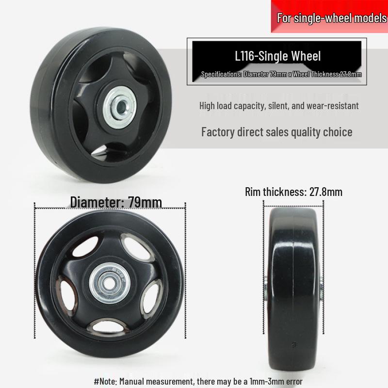 Universal Telescopic Luggage Wheels & Leather Case Replacement Rollers with Password Lock.