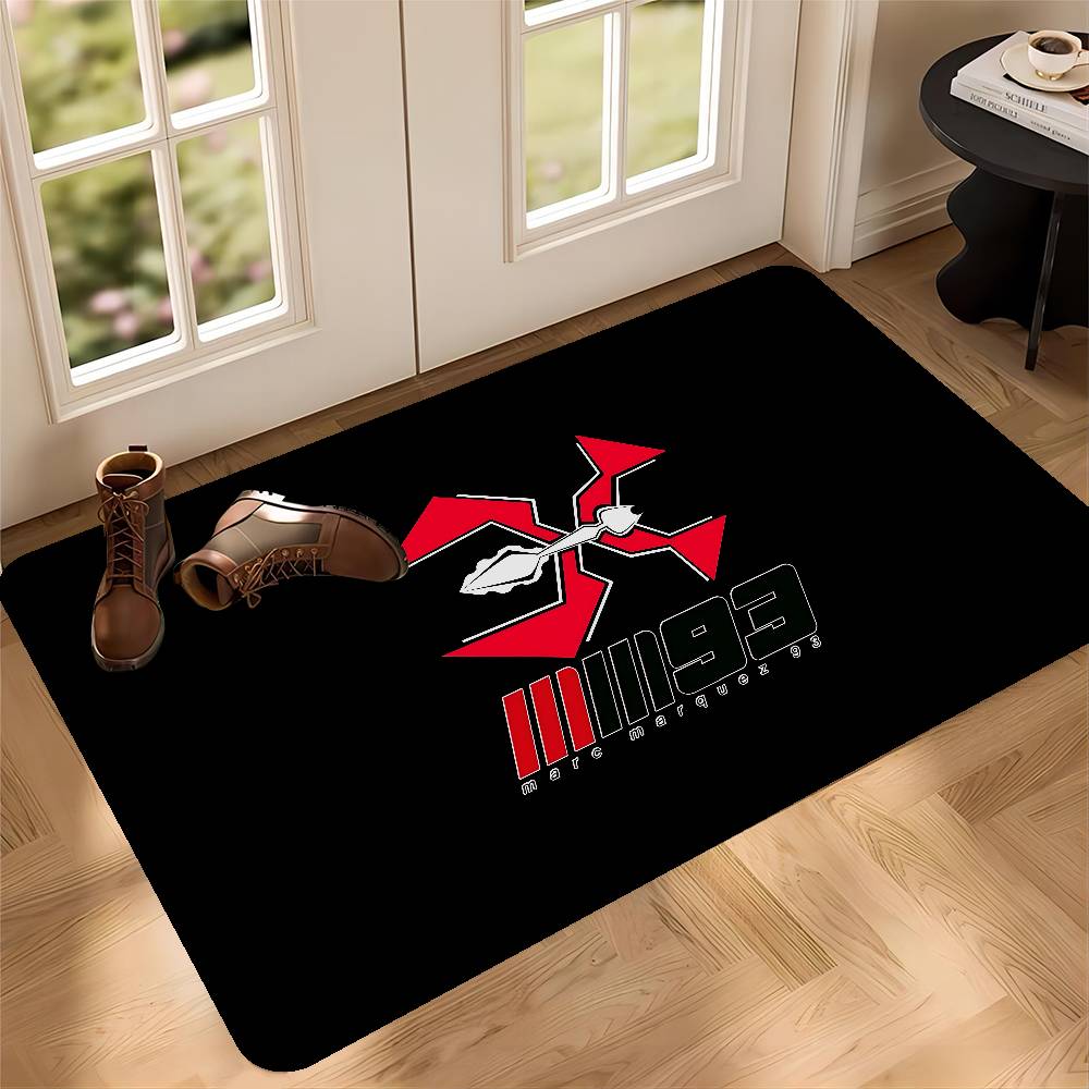 M-Marquezs-s 93 Logo Entrance Door Mat Washable Non-Slip Living Room Sofa Chairs Area Mat Kitchen Welcome Doormat