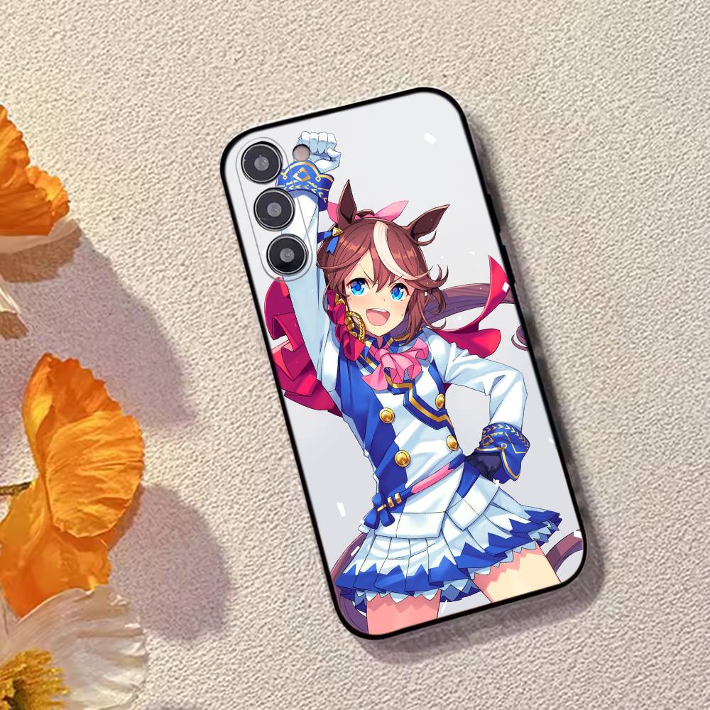 Anime U-UmamusumeTokai Teio Phone Case For Samsung Galaxy A73,A72,A71,A70,A53,A52,A51,Soft Silicone Black Cover