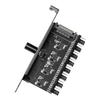 7/8-Channel Cooling Fan Hub Speed Controller Cable Splitter 3Pin 4Pin Power Supply Sata Charging Radiator for PC Temperature