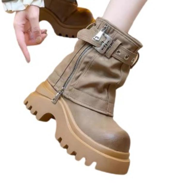 Fashion Ankle Boots Women Platform Chunky Shoes Designer 2025 Trend New Fashion Winter Brand Chelsea Boots Dress Walking Woman Botas