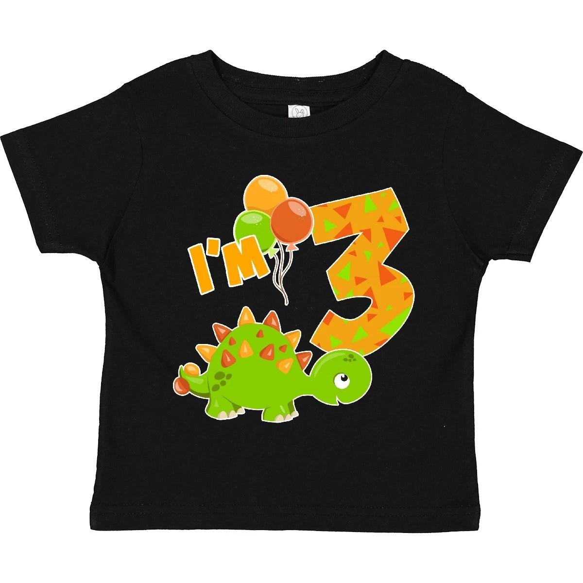 

Inktastic Happy Dinosaur Third Birthday-green Toddler kids boys T-Shirt Birthdays 3rd 3 36 100