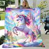1PC Dreamy Rainbow Unicorn blanket, al season lightweigh Poster blanket home office outdoor nap multifunc Poster blanketional blanket