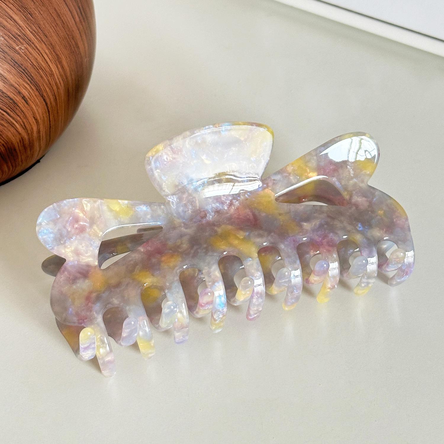 

Floral Highend Heart Design Hair Claw Clip Ideal For Fashionable Styles Womens Multi