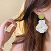 Silver Needle Forest Style High-End Resin Flower Stud Earrings - Fresh Vacation Luxury Fashion Accessories