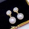 18K Gold-Filled Freshwater Pearl Stud Earrings, 9-10mm, Unisex Minimalist Design