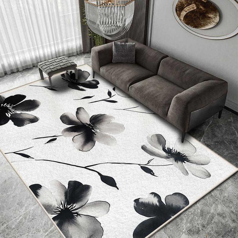Imitated Cashmere Wabi-Sabi Light Luxury Thick Coffee Table Blanket Ins Cream Style Modern Simple Sofa Floor Mat Carpet Living Room