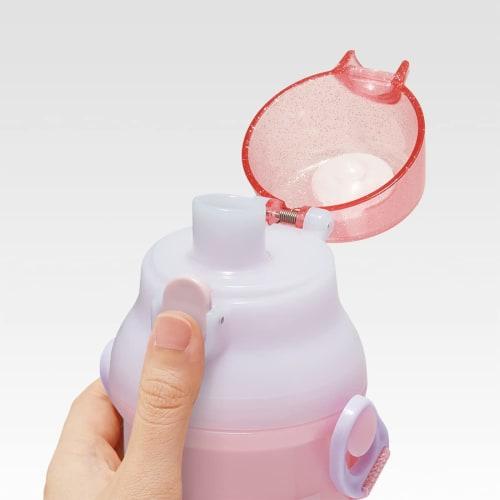 Skater Children's Plastic Water Bottle 480ml One Push Open/Close Antibacterial Child Friendly Lightweight Antibacterial Treatment Made In Japan Licca-