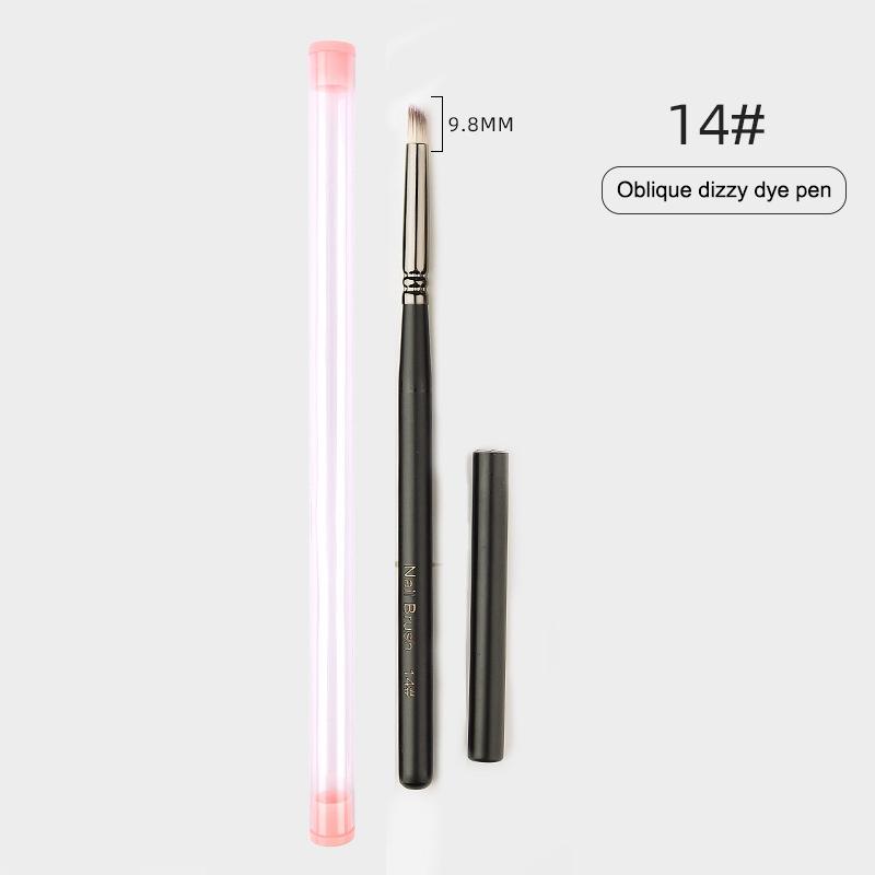 Wooden Handle Nail Drawing Brushes For Manicure Lines Painting Gradient Uv Gel Extension Builder Drawing Pen