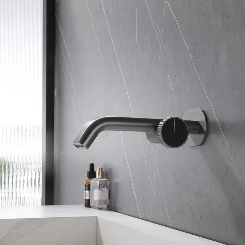 Wall Mounted Brasss One-body Single Handle Bathroom Hot And Cold Water Mixer Tap