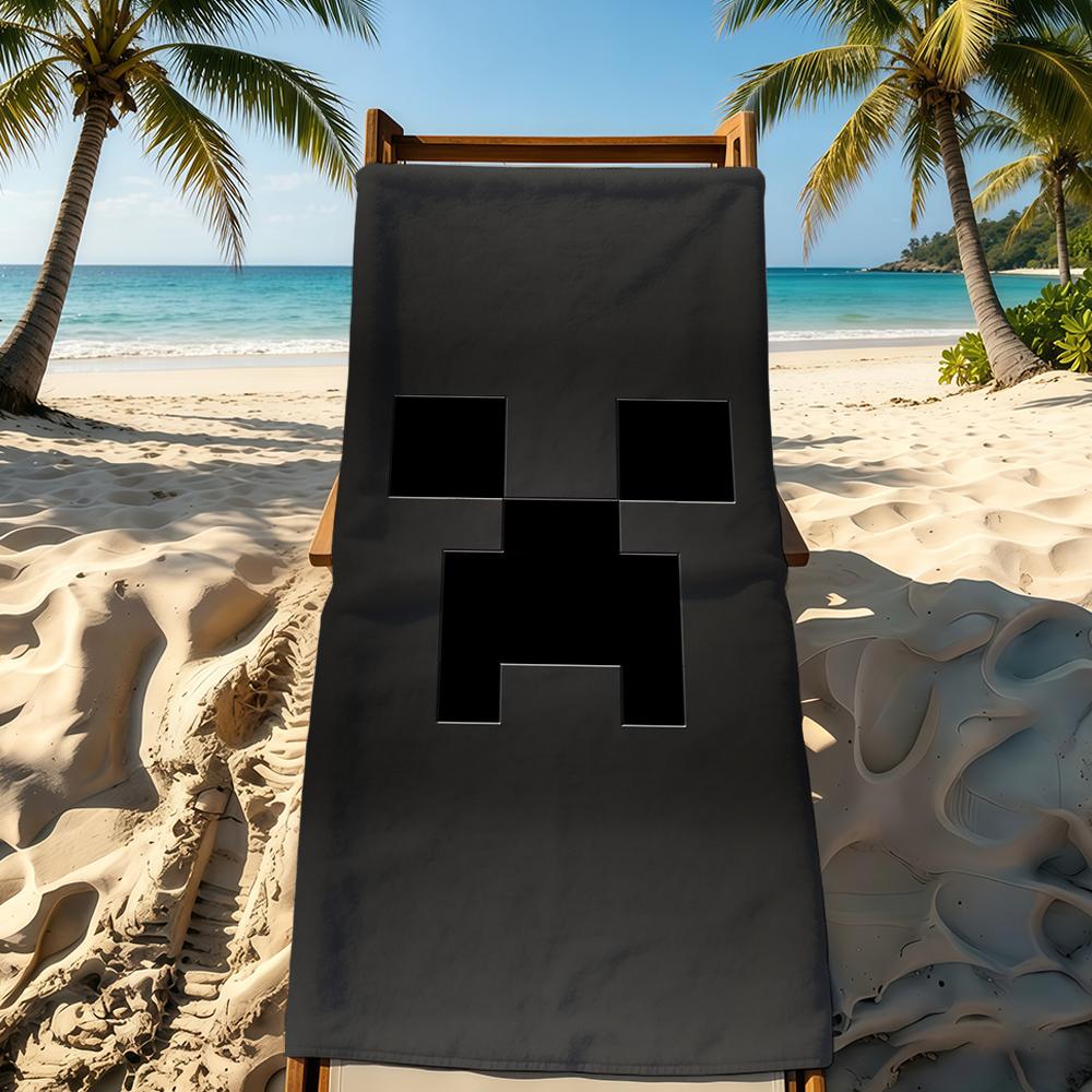 M-MinecraftS-ES Classic Game Towel For Outdoor Camping Beach Towel Super Absorbent Quick-Drying Summer Towel