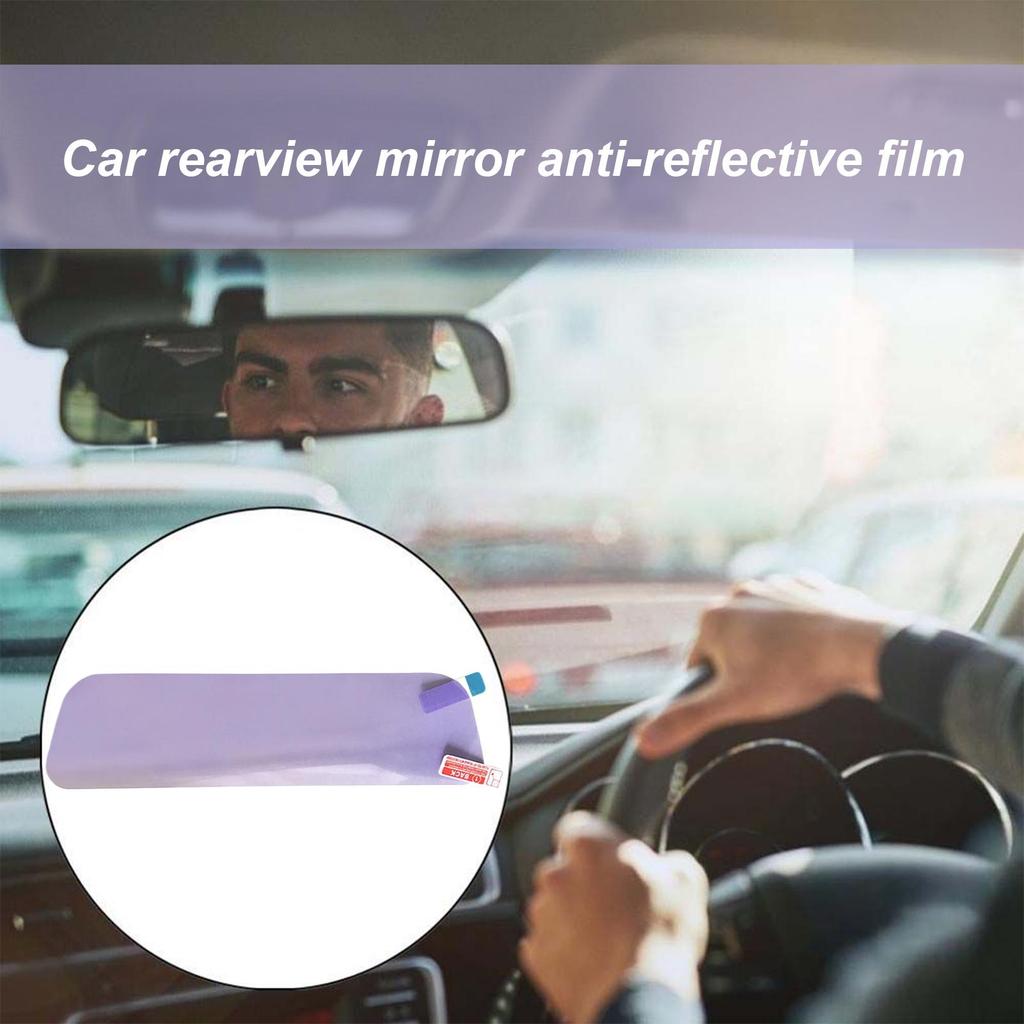 Car Rearview Mirror Anti Glare Film Glareproof Rearview Sticker Protective Vehicle Rear View Film for Safe Driving for Mirrors