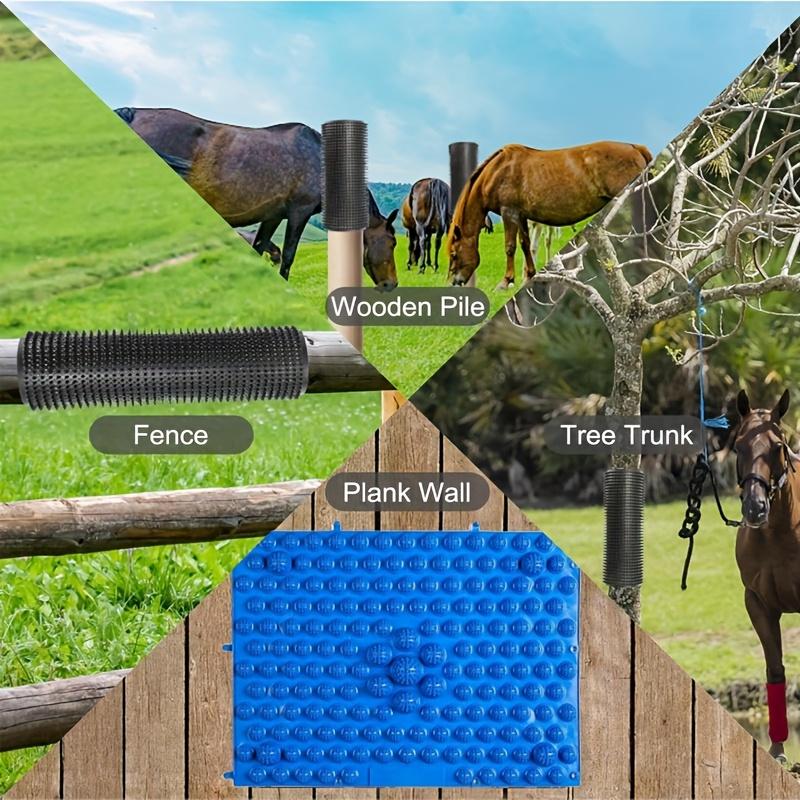 Horse Scratching Pad Set - Integrated Livestock Scratching & Massage Solution, Economical DIY Horse Scratching Post
