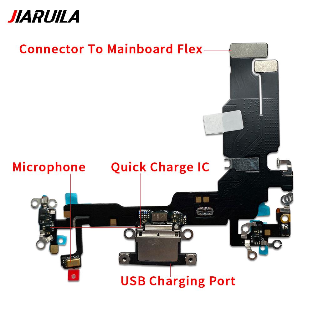 NEW USB Charger Charging Port Dock Connector Microphone Board Flex Cable For iPhone 15 / 15 Plus / 15 Pro