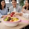 Rabbit Shape Vegetable Washing Basin Cute Storage Basket Portable Fruit Drain Basket  Kitchen Use