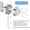 Wall Hook Bathroom Silver SUS 304 Stainless Steel Shower Towel Hook Maximum Load 15kg