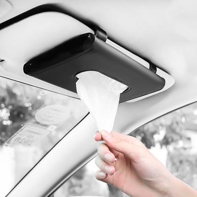 Auto krabička na papírové kapesníky, závěsná krabička na kapesníky, kreativní taška na kapesníky do auta, karton na sluneční clonu, interiér auta