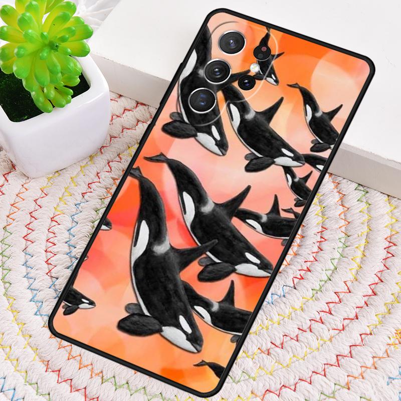 Orcas Killerwale Weiche Silikon-Handyhülle Für Samsung Galaxy note 10 pro S26 S25 S24 S23 S22 S21 Plus S25Ultra Hülle Cover