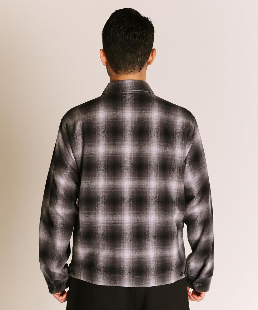 Schott OMBRE JACKET, Men's Ombre Check Jacket, Size 2XL, 010, Black, 782-5252005