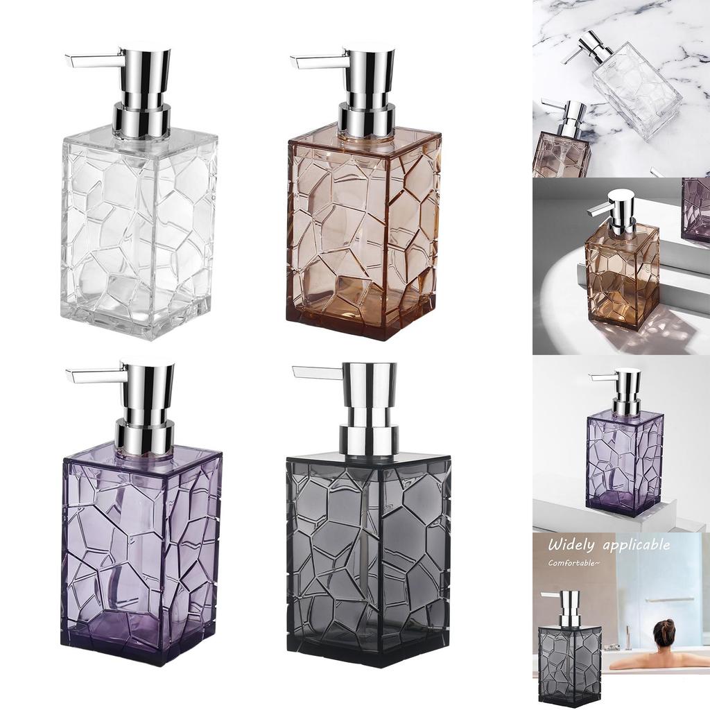 Transparent Liquid Soap Pump Dispenser, Sustainable Acrylic Refillable Dish Soap