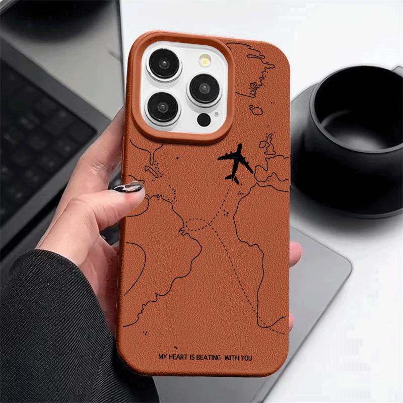 Case For VIVO V40 V50 V60 Lite Y04 Y29S Y400 Y33S Y21S Y22S Y17S Y03 Y04 Y18 Y28S Y28 Y39 Y31 X200FE Airplane Line Print Cover