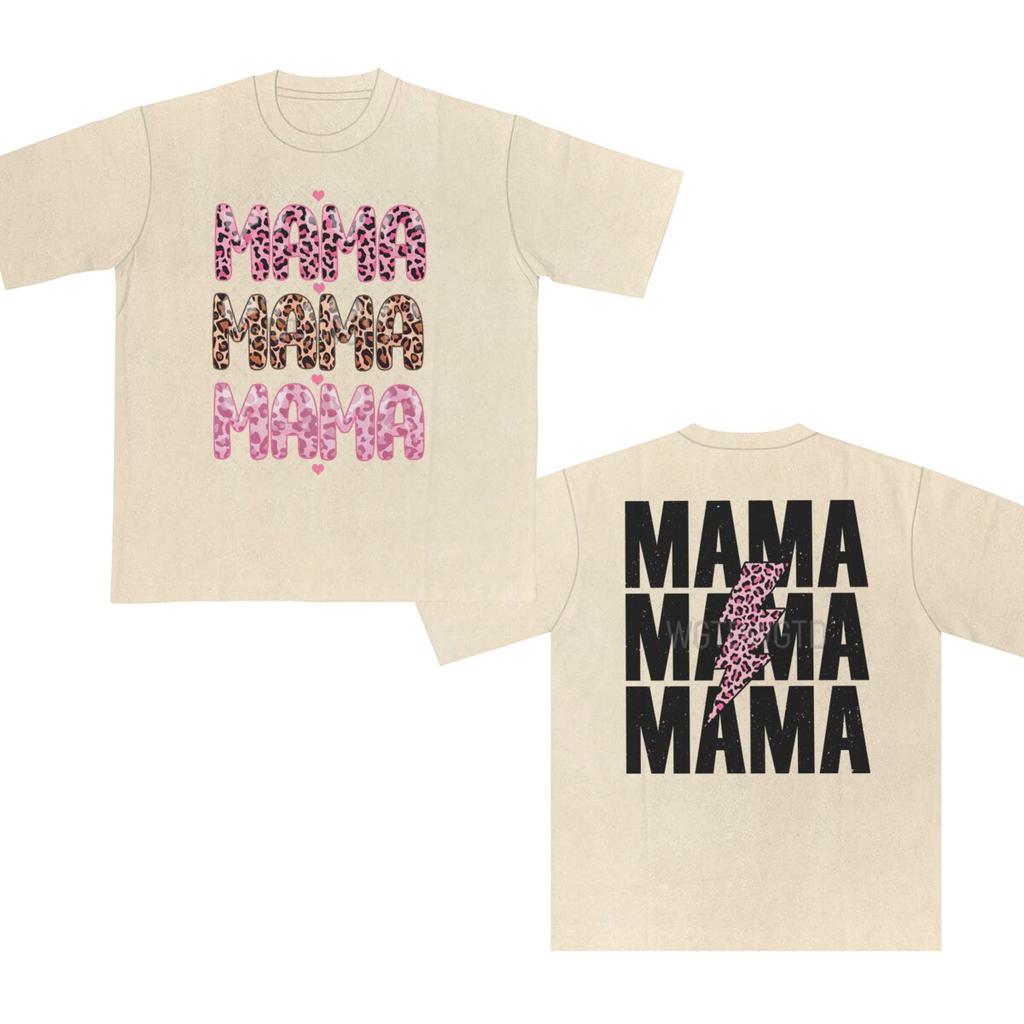 Mama Print Tshirts For Women Summer Casual Oversized Tee Shirts O Neck Shortsleeved T Shirts Fashion Mothers Gifts TShirt