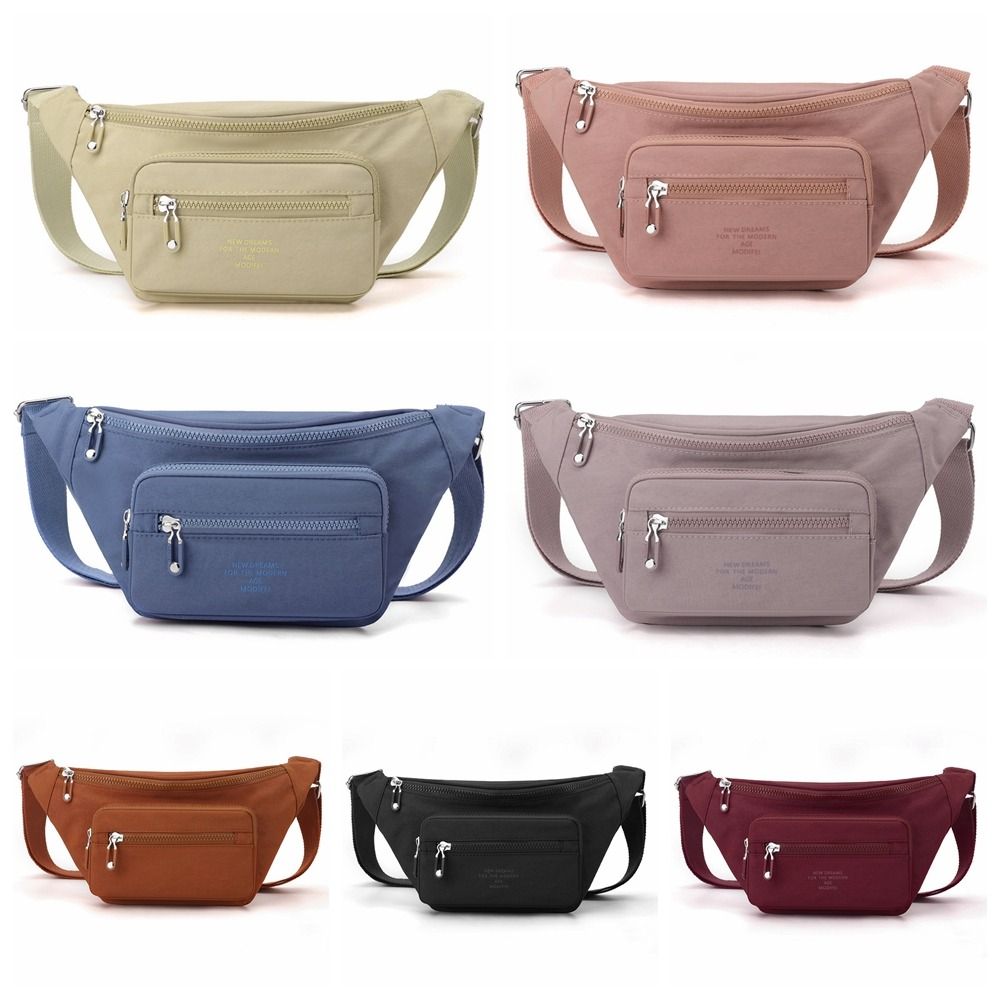 Portable Nylon Crossbody Bag Solid Color Middle Aged Tote Bag Fashion Mobile Phone Bag  Mom