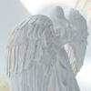 White Resin Carved Figure Candle Holder Decor  Outdoor Courtyard Corner Accent Decor