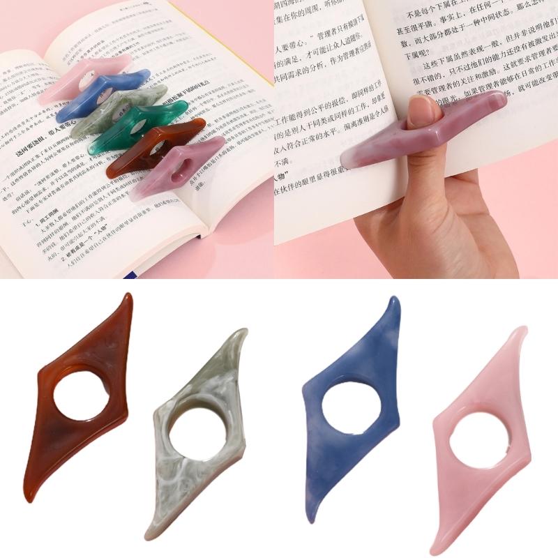 2x/Set Reading Thumb Holder Resin Bookmarks Book Page Holder Thumb Reader Thumb Bookmarks Holder for Easy Reading