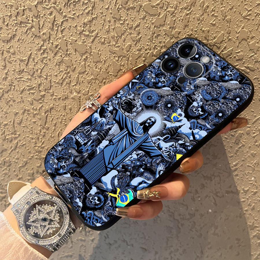Cover Case for Apple iPhone XR XS MAX 11 14 Air 13 17 Pro Max 12 16 15 Pro 7 8 God Jesus Shell Capa