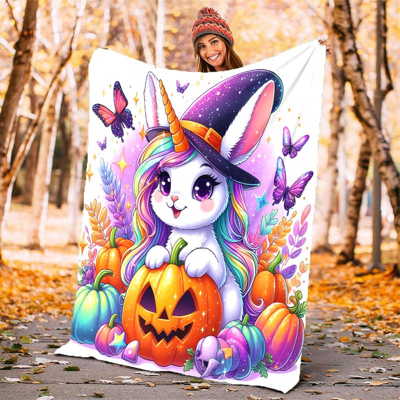 1PC Purple unicorn blanket, al season lightweigh Poster blanket home office outdoor nap multifunc Poster blanketional blanket