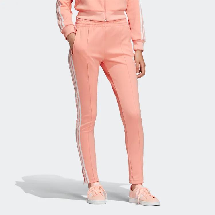 Adidas Originals SST Knitted Sweatpants Women's Gray Pink (Unisex) Sports Pants DV2593