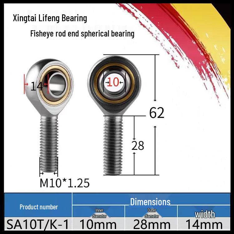 SA/SI/SAL/SIL Internal Thread Rod End Joint Bearing – Sizes 5, 6, 8, 10, 12 T/K External Thread