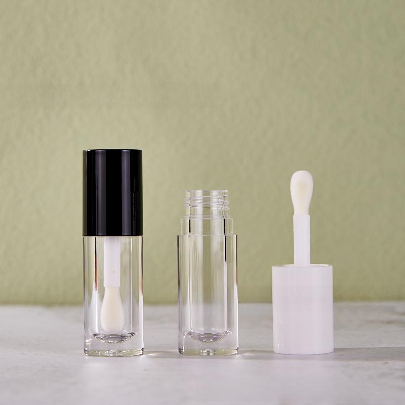 Large Round Lip Glaze Tube with Brush, 6ML Capacity - Empty Packaging