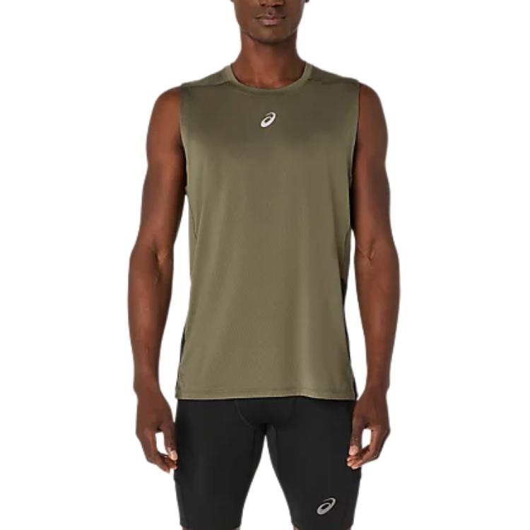 

Asics Solid Color Round Neck Logo Sleeveless Vest Men Tops 2011D263-301 XS