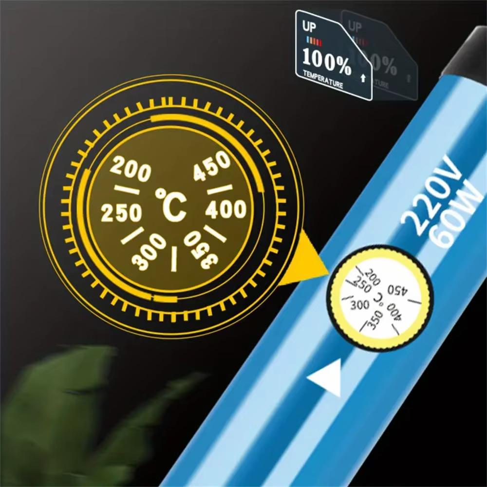 60W Electric Soldering Iron Replaceable Soldering Iron Adjustable Temperature  Head Soldering Iron Pen Welding Kit