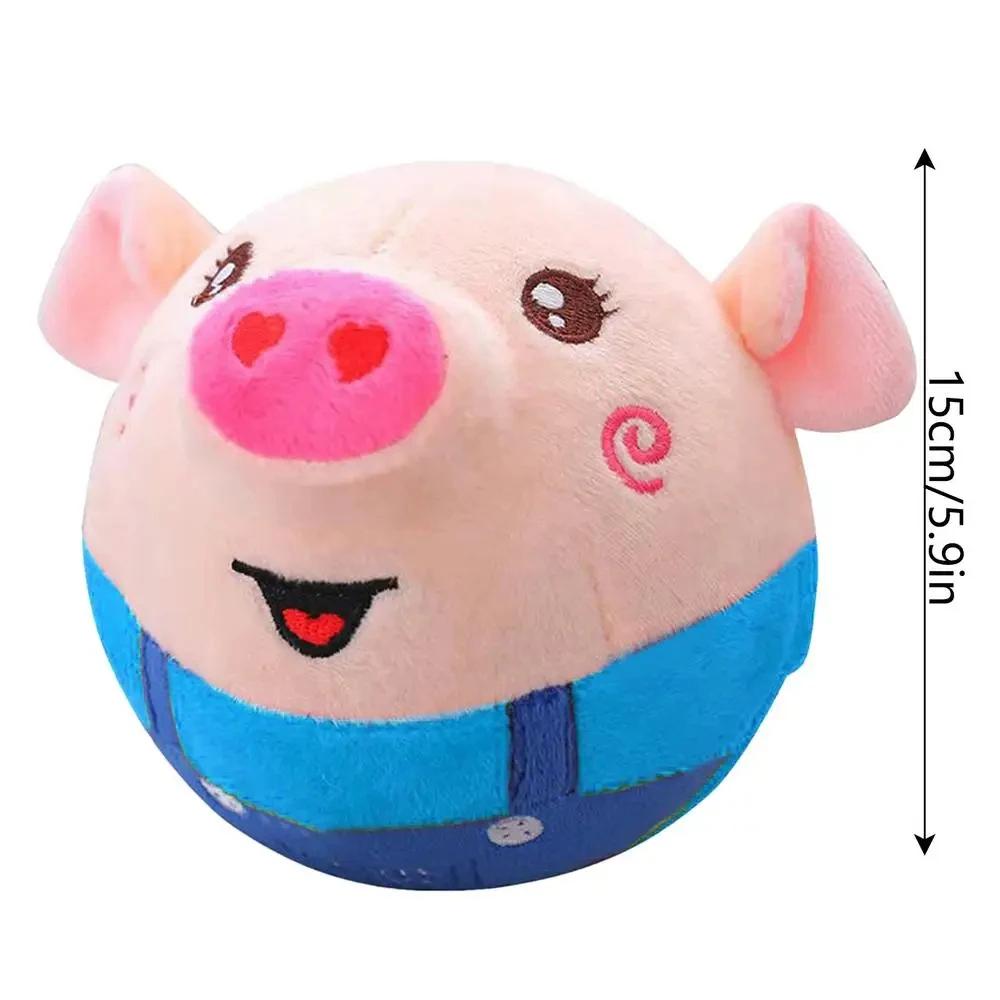 Electronic Moving Pet Plush Toy For Dog Cat Jump Balls USB Rechargeable Automatic Toys Playing Interactive Plush Toy For Dog