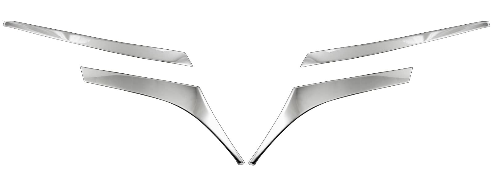 

BRIGHTZ Finish Stainless Steel Plated Tail Light Line for Crown Fits Royal and Royal Saloons Ultra-Mirror (4-Piece Set) GRS210/GRS211 (Model