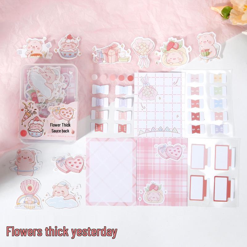 Notas Adesivas Fofas de Desenho Animado, Adesivos para Diário e Abas de Índice DIY - Etiquetas de Papelaria Estudantil Estilo Fresco