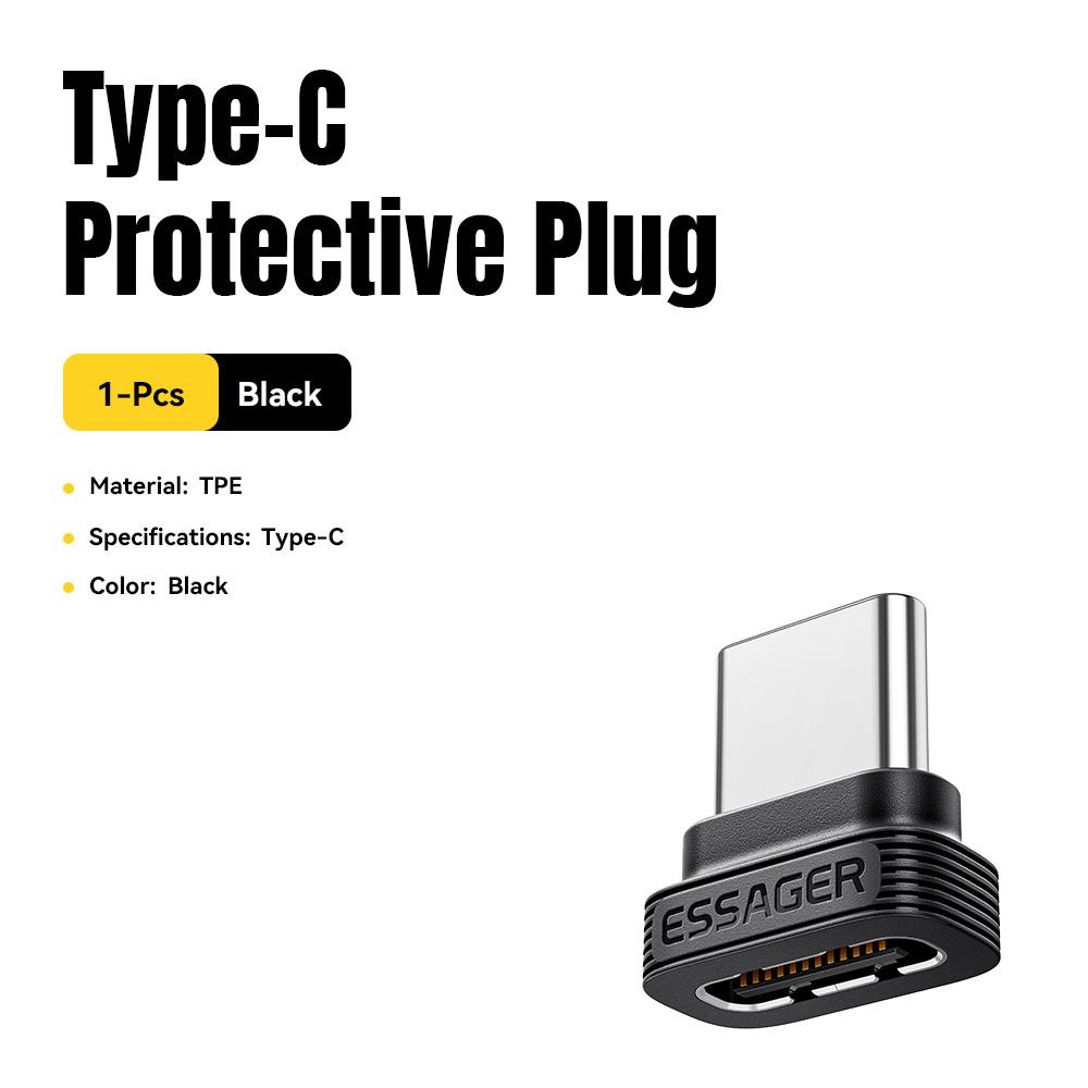 Essager Type C Dust Plug Type C To Type C OTG Adapter Supports Charging&Data Transfer Protective Plug For iPhone Samsung Xiaomi