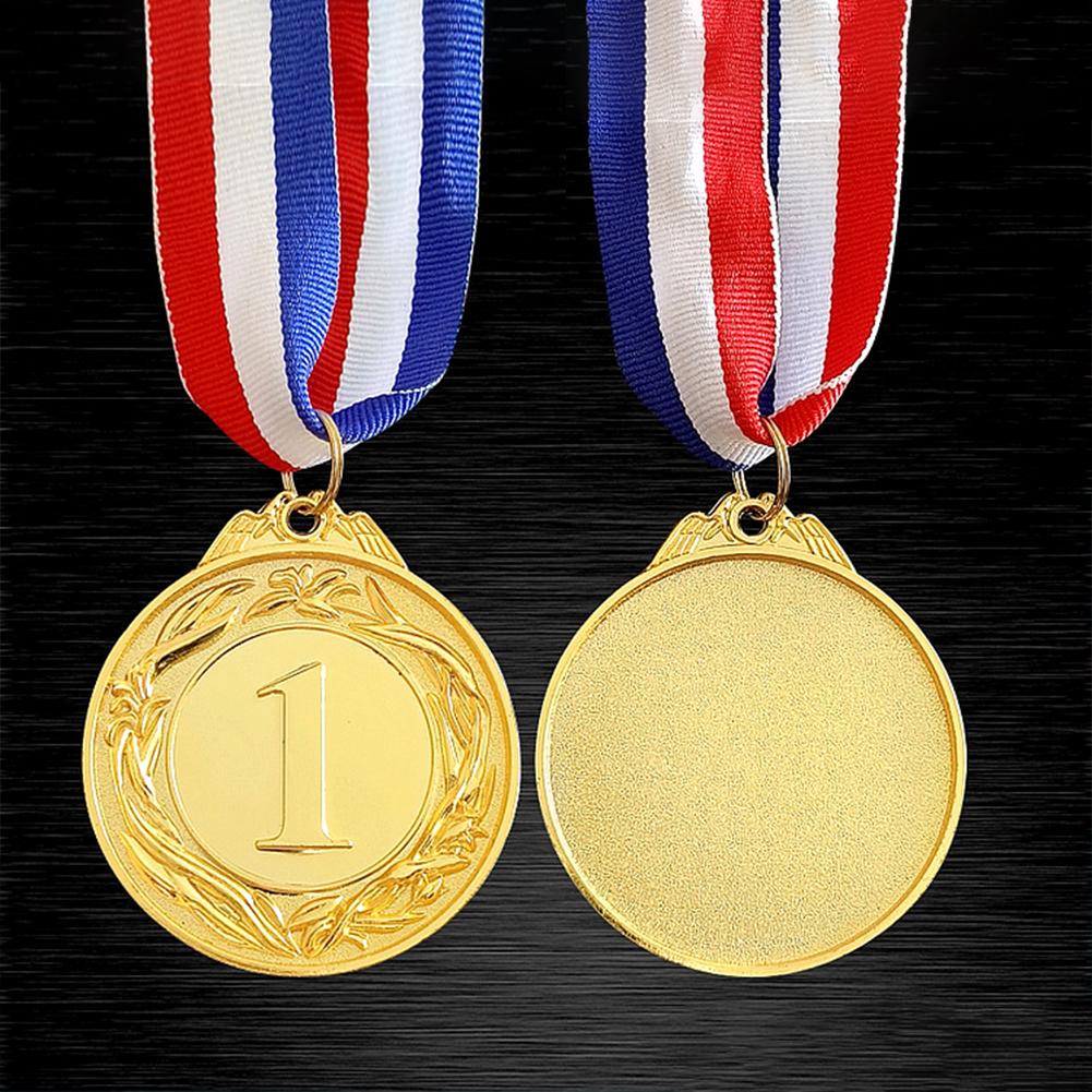 Medalii de 5 cm Aur/Argint/Bronz Medalii de Premiu cu Panglică pentru Gât Recompense Studenți Medalii Metalice de Învingător pentru Spectacol de Talente Petrecere Cursă