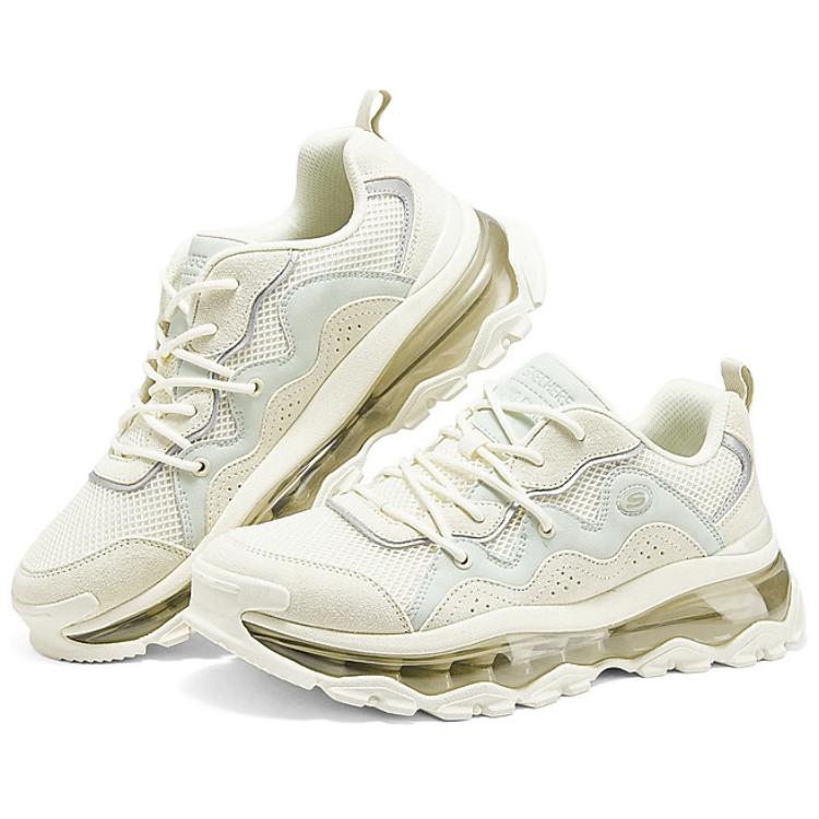 Skechers Uno Breathable Lightweight Low-Top Casual Shoes Men Sneakers Beige 183295-WHT