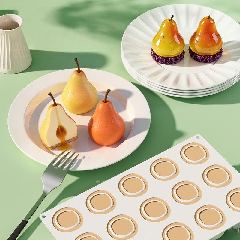 BPA-freie Silikonform in Mango-Birnen-Form zum Backen sicherer Mousse-Desserts