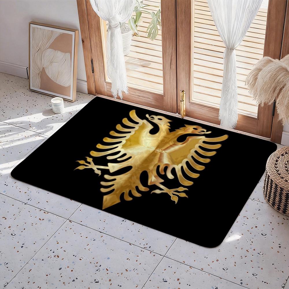Country A Albania Floor Mat Eco  Flannel Doormat Non Slip Odorless Indoor Floor Rug Soft Short Plush Home Mat
