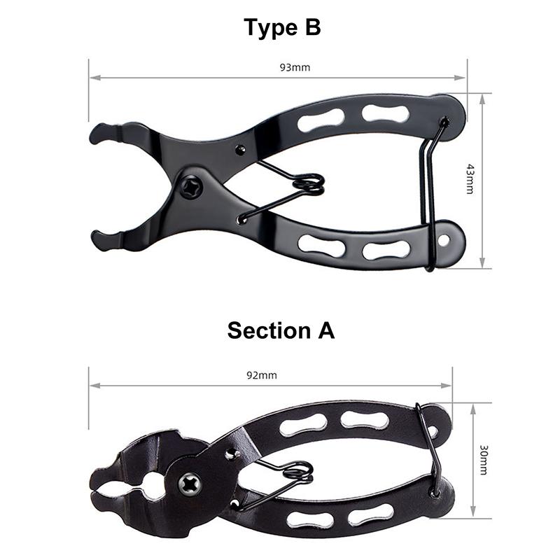 Cheie cu buton de eliberare rapidă pentru lanțul bicicletei, oțel, pentru instalare și demontare lanț de bicicletă, buton de eliberare rapidă, capăt cablu, clemă