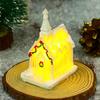 Christmas LED Light House Luminous Wooden Cabin Ornament Snow Scene Village Christmas Decoration For Home  New Year