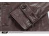 Men's Thickened Velvet Leather Jacket - Warm Casual Stand Collar, Youth Large Size