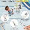 2D Flat Acrylic Syringe Holding Male Nurse Retractable Badge Clip, Medical ID Holder For Medical Students Nurses Workplace Identification